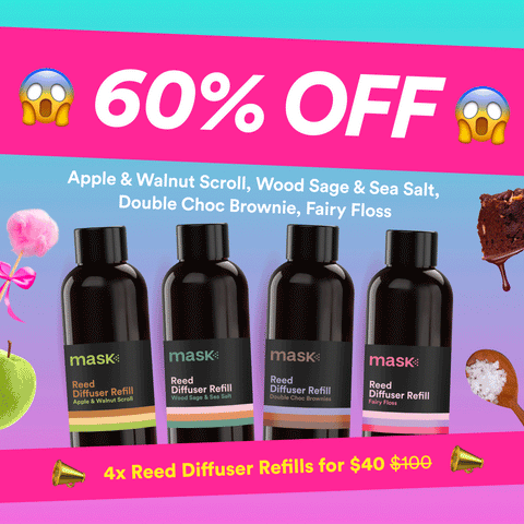 60% OFF - 4x Reed Diffuser Refills for $40!