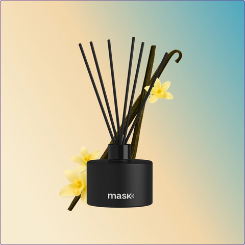 Midnight Reed Diffuser Set with 1x Refill, 1x glass bottle & fibre reed sticks