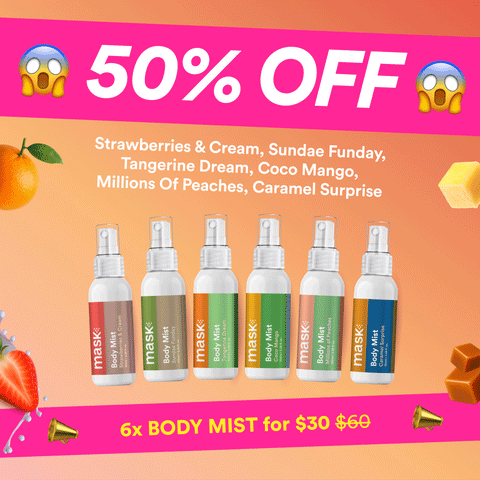 50% OFF - 6x Body Mists for $30!
