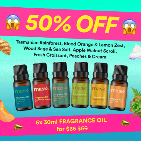 50% OFF - 6x 30ml Oils for $35!