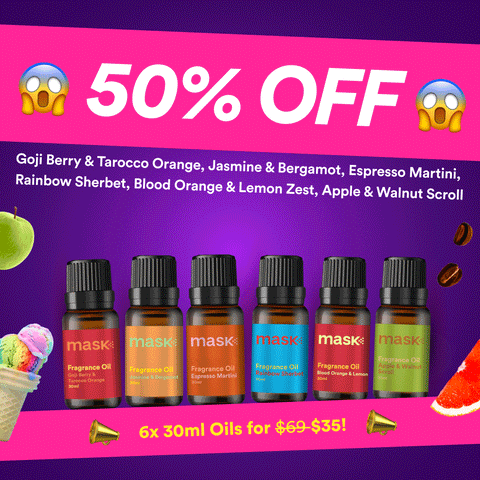 50% OFF - 6x 30ml Oils for $35!