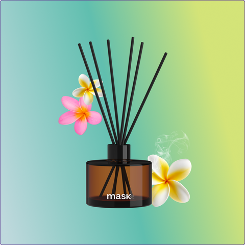 Amber Reed Diffuser Set with 1x Refill, 1x glass bottle & fibre reed sticks