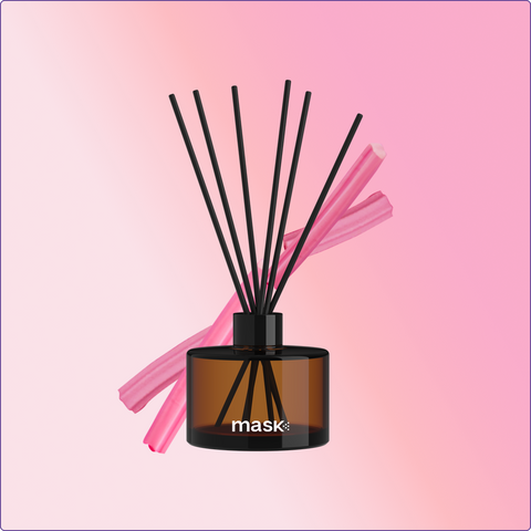 Midnight Reed Diffuser Set with 1x Refill, 1x glass bottle & fibre reed sticks