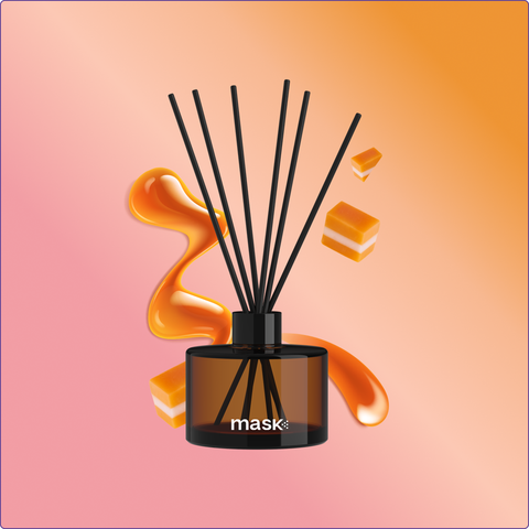 Midnight Reed Diffuser Set with 1x Refill, 1x glass bottle & fibre reed sticks