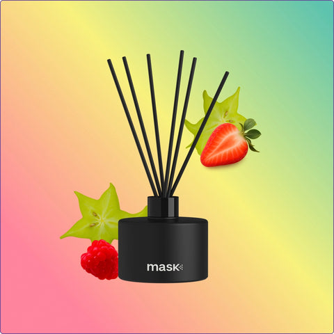 Midnight Reed Diffuser Set with 1x Refill, 1x glass bottle & fibre reed sticks
